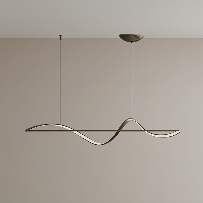 Minimalist profile of a luxury linear light fixture in a modern home.