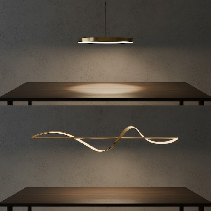 Comparison of light distribution between round pendants and linear fixtures.