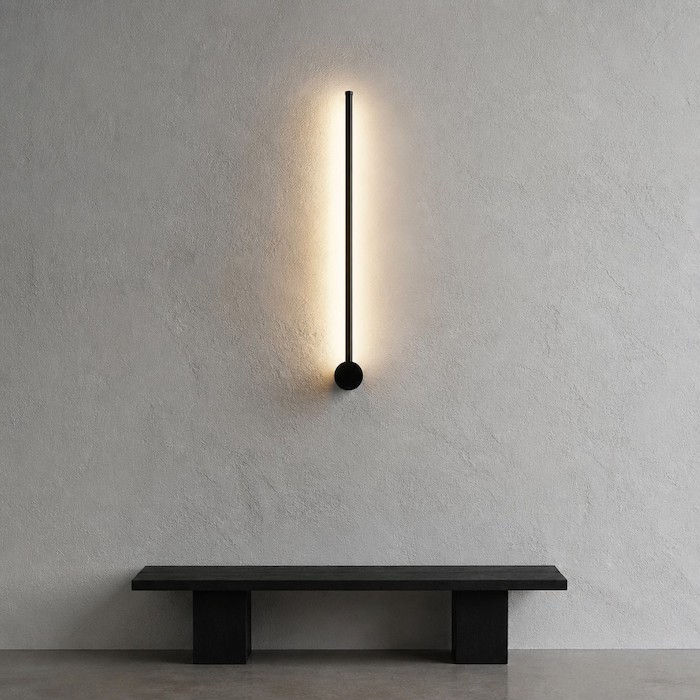 Indirect wall-wash effect using a linear LED fixture.