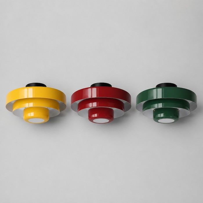 Color options for Kael Bauhaus Macaron ceiling lights.