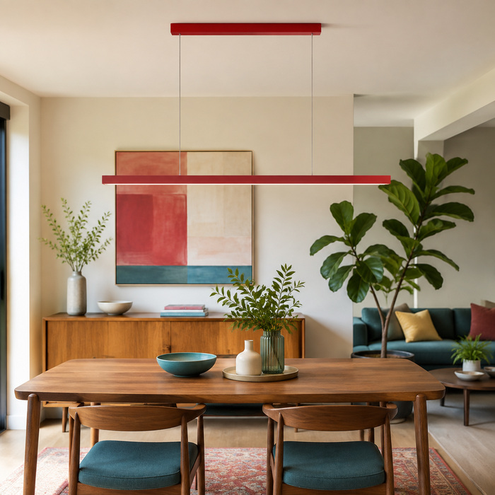 Red Edge pendant with one mid-level and one low-level color relationship