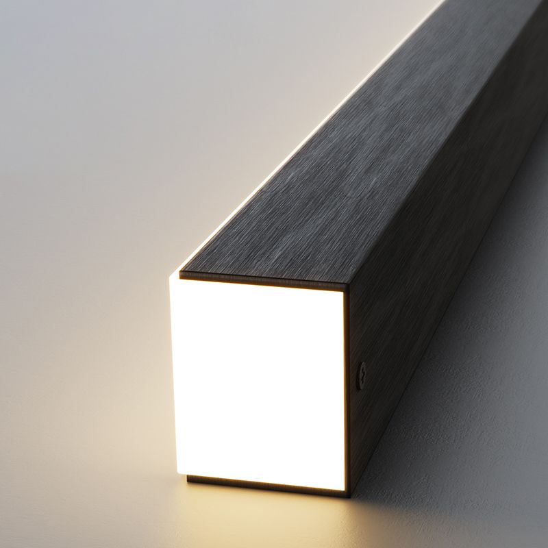 Metal and acrylic pendant profile detail