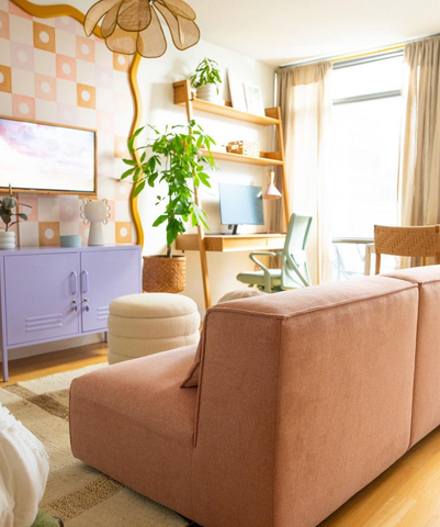 Relooking de l'appartement studio Scandi pastel d'Alexandra Gater