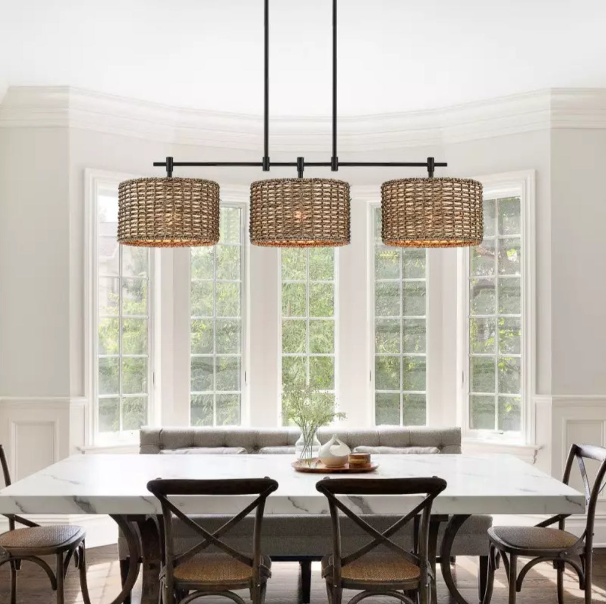 Sienna Woven Rattan 3 Light Farmhouse Pendant Light scene1.webp__PID:9db2232b-15ce-4a2e-b900-35ee34261dd1
