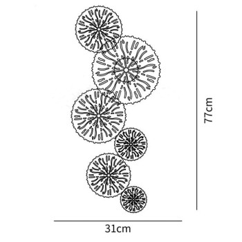 Applique da parete decorativa in ottone dorato con foglia di loto