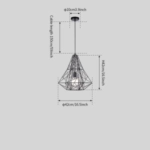 Cage Light Frame Pendant
