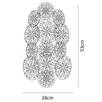 Applique da parete decorativa in ottone dorato con foglia di loto