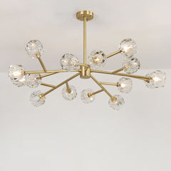 Runder Kronleuchter „boule de cristal“.
