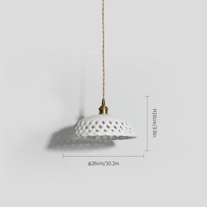 Lampada in ceramica traforata