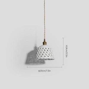 Lampada in ceramica traforata