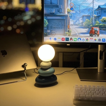 Lampe de table Tiffany USB LED miniature avec base en céramique décorative