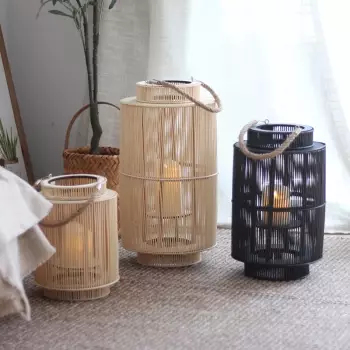 Faroles de suelo de bambú japoneses para interiores y exteriores
