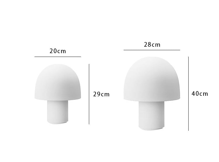 Lampada da tavolo a forma di fungo