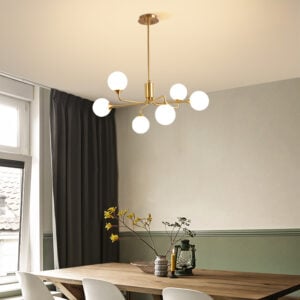 Lampadario a sfera in vetro di lusso