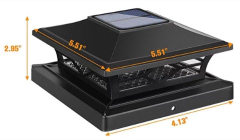 Luz solar para postes de 4x4/6x6 con doble iluminación