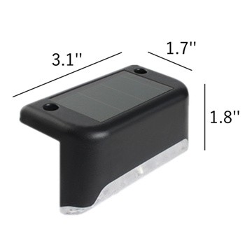 Paquete de 16 luces LED solares para vallas, para escaleras, escalones y terrazas al aire libre.
