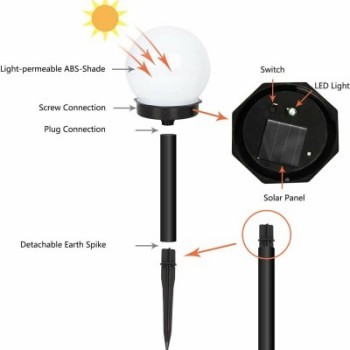 Luci solari da esterno, confezione da 8, luci da giardino a LED a energia solare