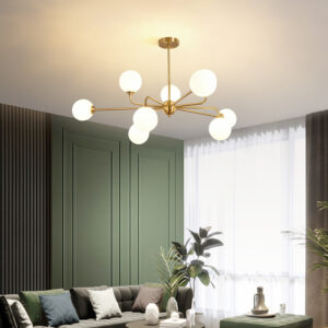 Lampadario a sfera in vetro di lusso