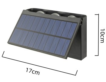Modern Trapezoid Outdoor Wall Sconce, Solar Wash Washer Light
