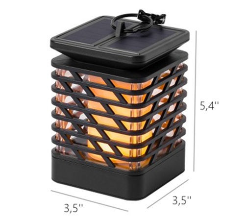 Hangende solarverlichting, flikkerende solarlantaarns voor de tuin