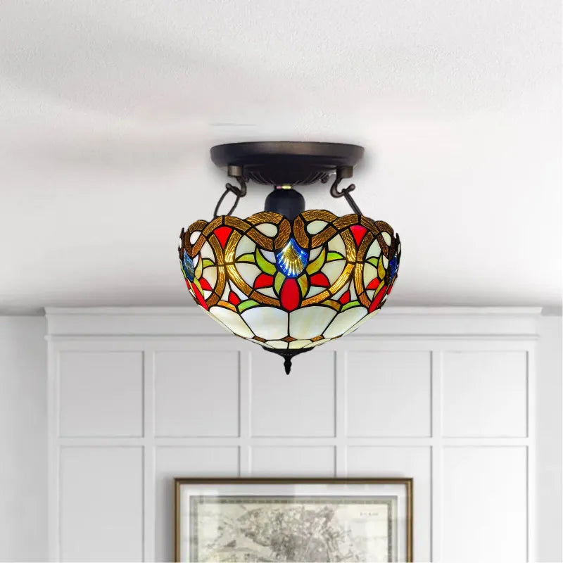 Lámpara de techo con vidrieras artesanales estilo Daphne Tiffany (8).webp__PID:0e8f79ad-79bd-4ecc-9966-524cc8250a67
