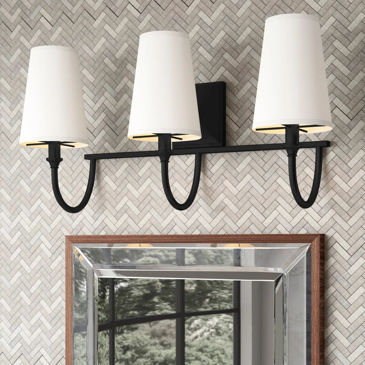 Aurora Modern Farmhouse Lampada da toletta in tessuto bianco a 3 luci (1).webp__PID:d5cec41c-0008-4149-b9b9-2ebd2b745179
