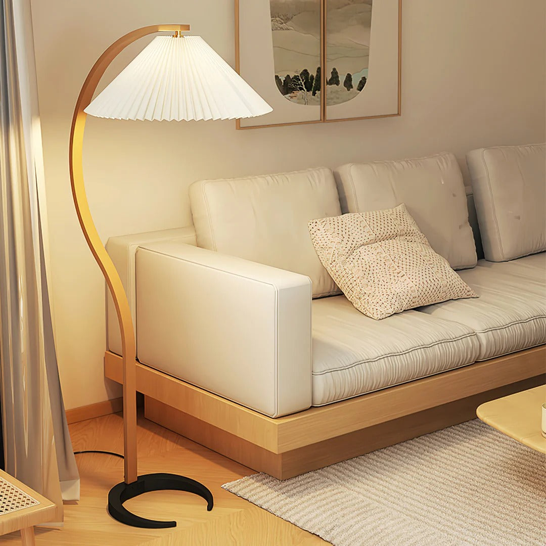 Signe Nordic Curved Wood Floor Lamp scene7.webp__PID:3ee6859a-77b3-4aa6-8d3d-7b9973e102b0