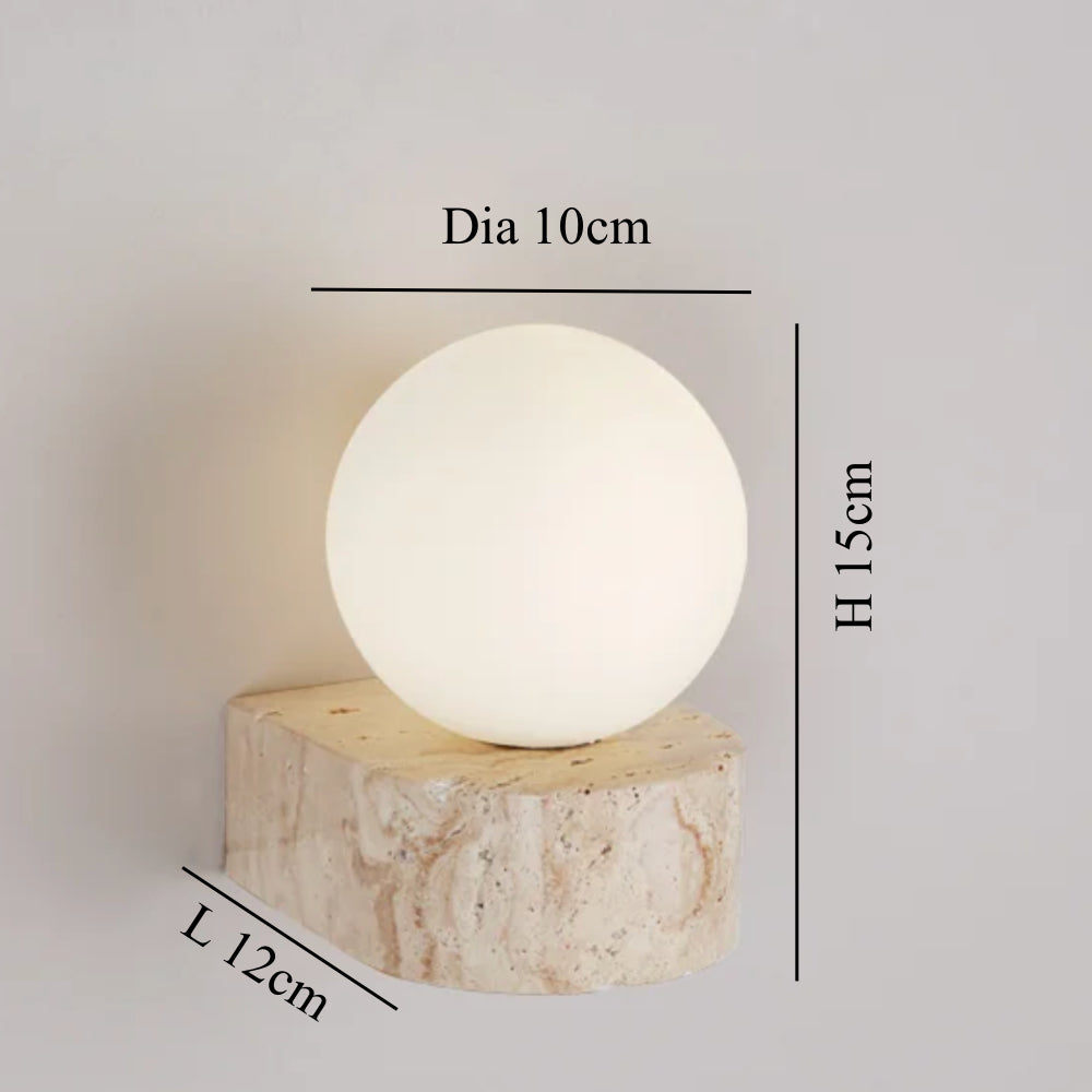 Vynoria Vintage Travertin Stein Orb Wandleuchte-size.webp__PID:ea58f074-c24d-4dfc-86db-292a4719790c
