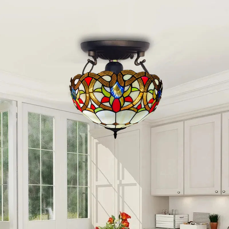 Lámpara de techo con vidrieras artesanales estilo Daphne Tiffany (2).webp__PID:5f320c52-3053-4e8f-b9ad-79bd9ecc9966