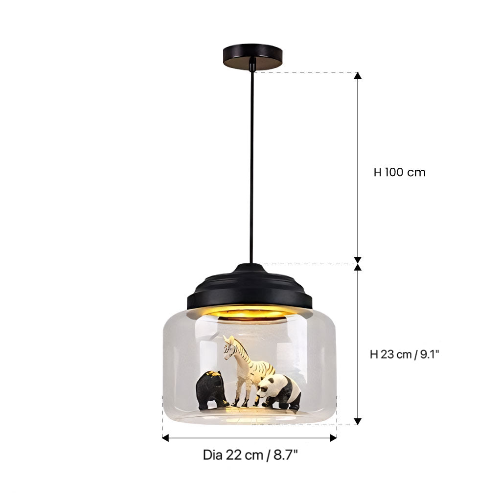 Lampada a sospensione in vetro Calliope Zoo-size.jpg__PID:035482c4-60fb-425d-861a-21610263abbc
