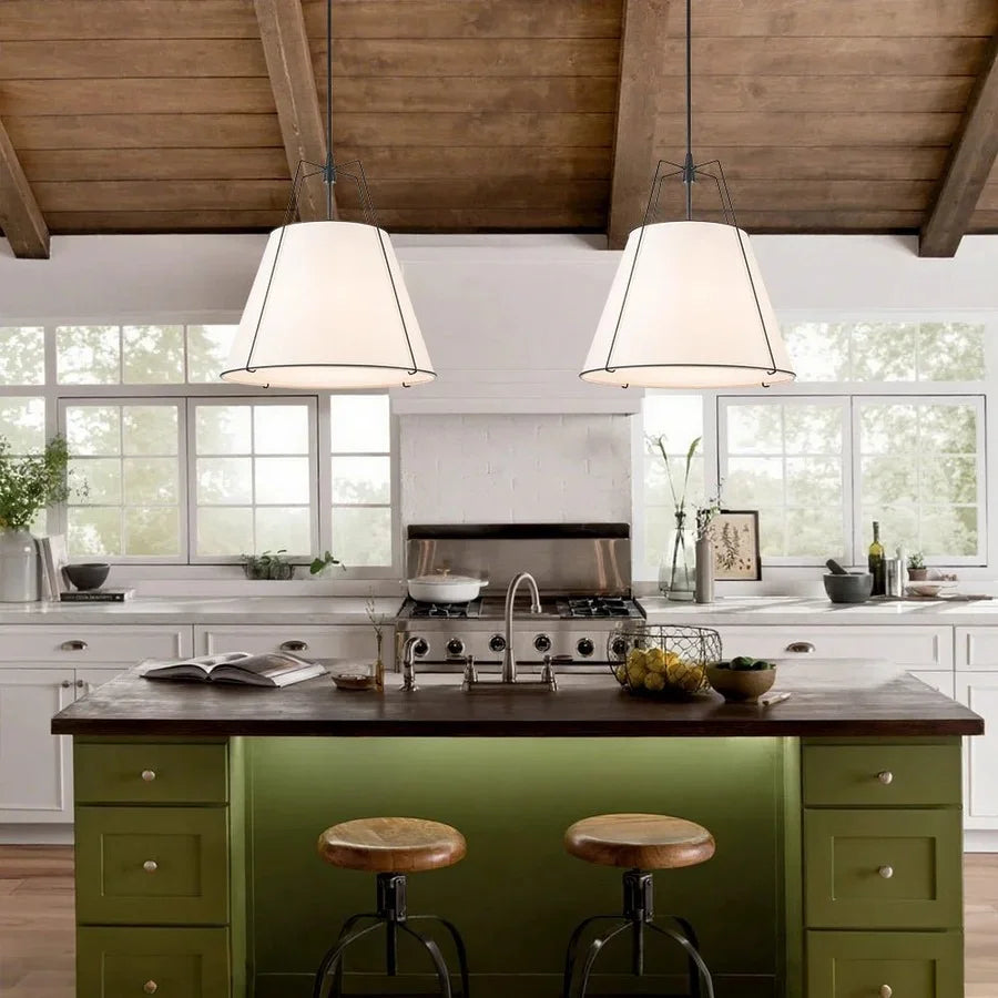 Lampada a sospensione grande Lethe in tessuto contemporaneo Drum (5).webp__PID:d5062b69-85c7-4723-b2ae-e93dee580260