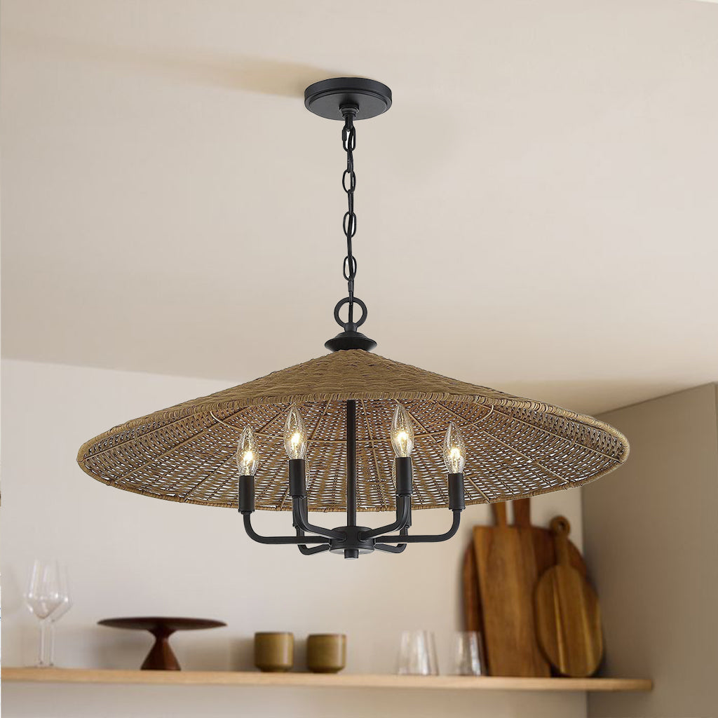 Lámpara colgante de cono de ratán negro de 6 luces American Country (1) (1).webp__PID:6d8da240-697a-4b0d-8ec5-97931304df1d