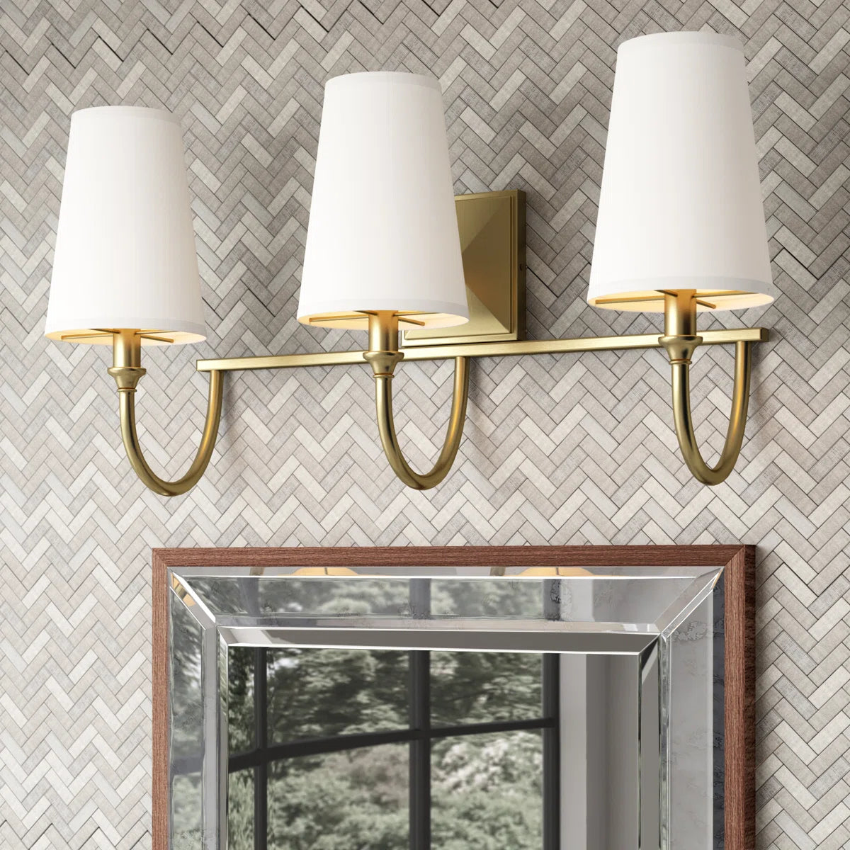 Aurora Modern Farmhouse Lampada da toeletta in tessuto bianco a 3 luci (6).webp__PID:08914939-b92e-4d2b-b451-79f74af399cf