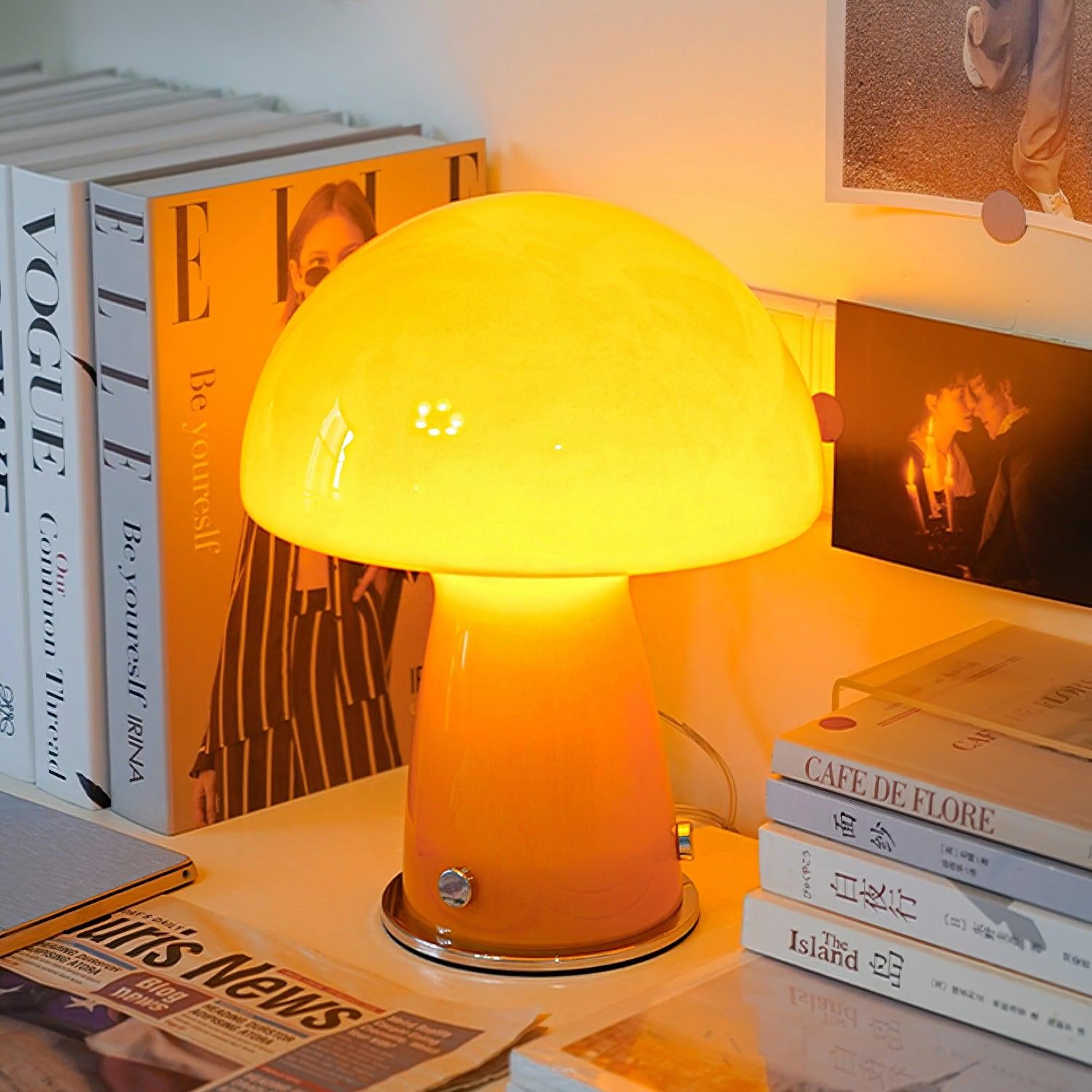 Lampada da tavolo moderna Sylas arancione Bauhaus a forma di fungo (1).webp__PID:e66b61e7-d4fd-4e46-a136-22abec297666