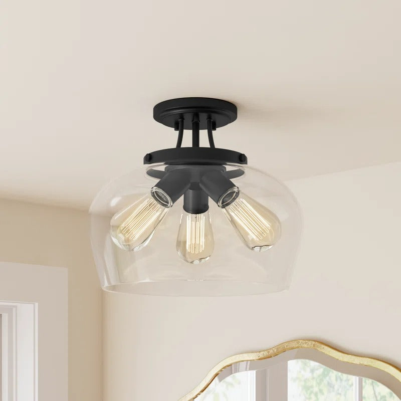 Plafonnier en verre transparent à 3 lumières Collina Modern Farmhouse scene3.webp__PID:d029b58f-03a9-4937-9224-05892fe36663
