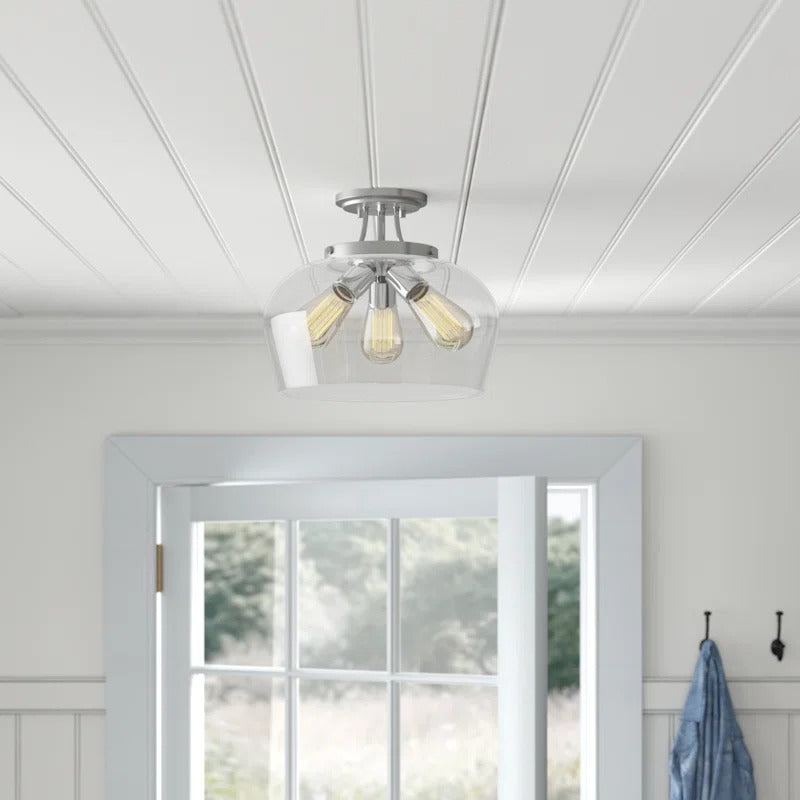 Plafonnier en verre transparent à 3 lumières Collina Modern Farmhouse scene2.webp__PID:19d029b5-8f03-4999-b792-2405892fe366
