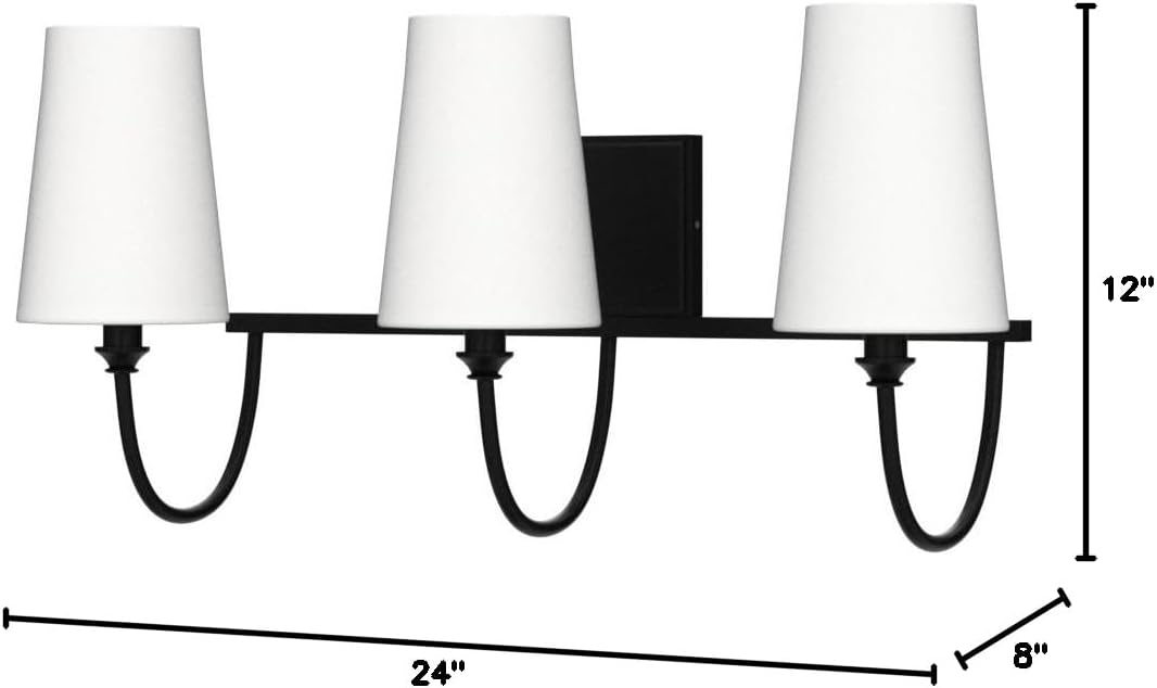 Aurora Modern Farmhouse Lampada da toletta in tessuto bianco a 3 luci (1).jpg__PID:bdd5cec4-1c00-4891-8939-b92ebd2b7451
