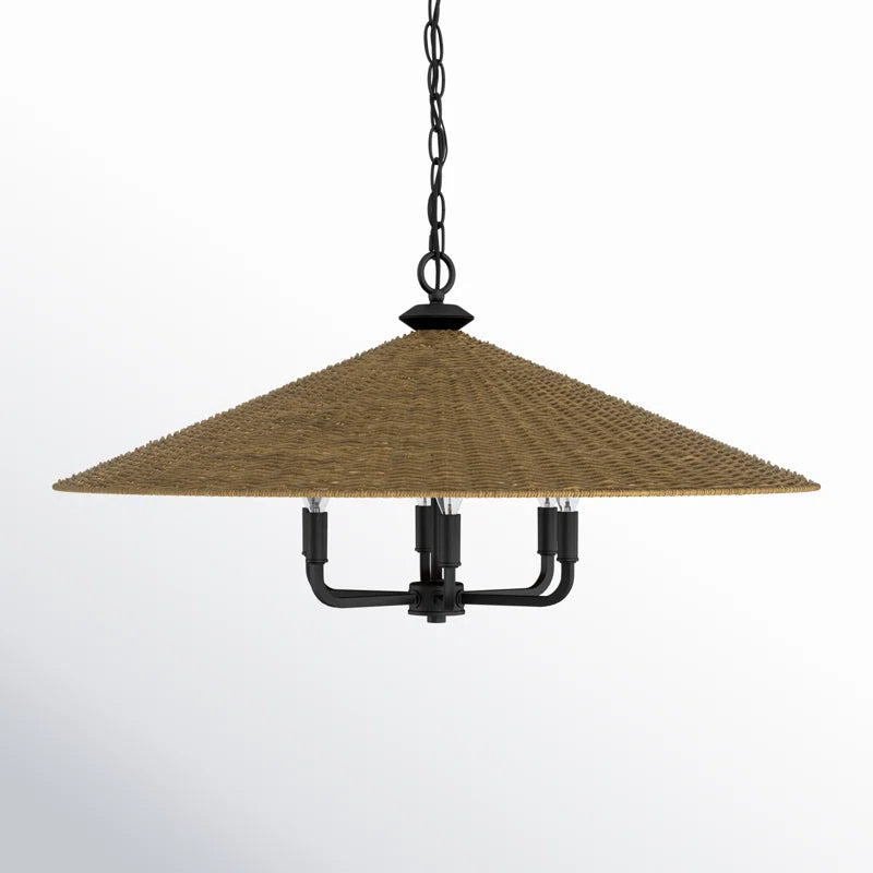 Lámpara colgante de cono de ratán negro de 6 luces American Country (5).webp__PID:7a8b0d8e-c597-4313-84df-1d4d3af510a1