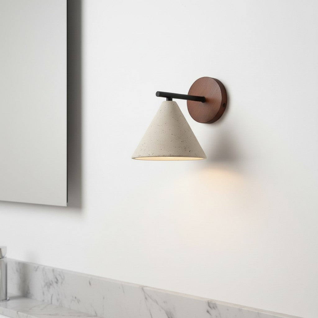 Aplique de pared cónico de travertino minimalista Lachlan5.webp__PID:a48846e8-b1ba-42f5-bd50-3b2fe44beee4