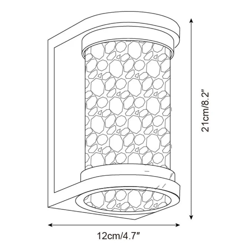 Lámpara de pared cilíndrica de vidrio acanalado para exteriores Drew size1.webp__PID:eb929898-6bd1-422a-9a72-fe28e5f0ec36