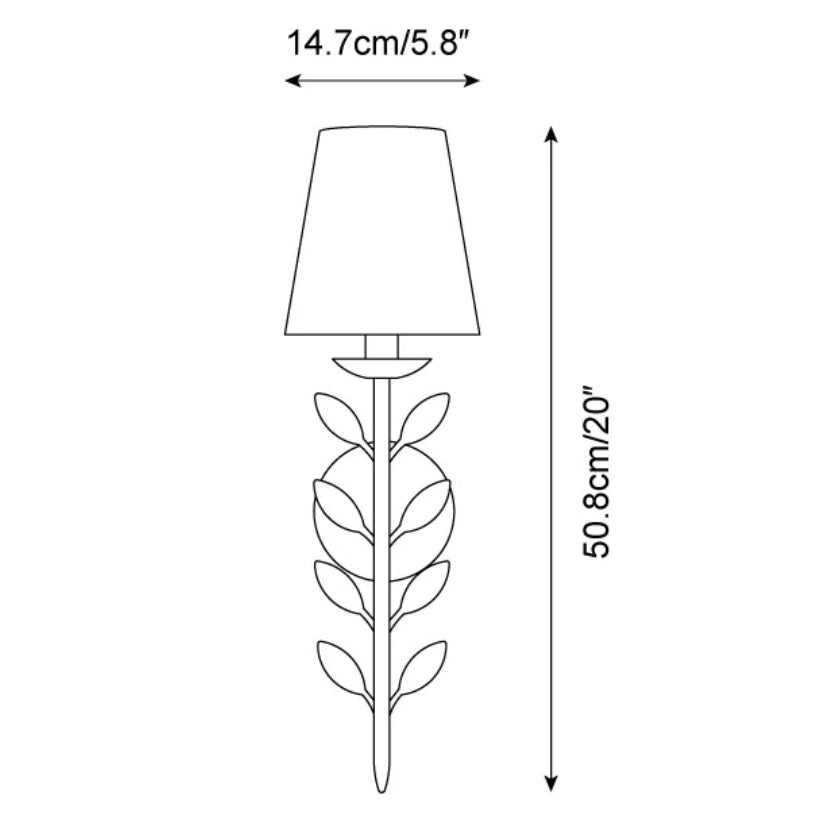 Lampada da parete Asher moderna in metallo a forma di foglia size.webp__PID:45b7fc87-e3be-4ca7-80e9-3c47310fc109