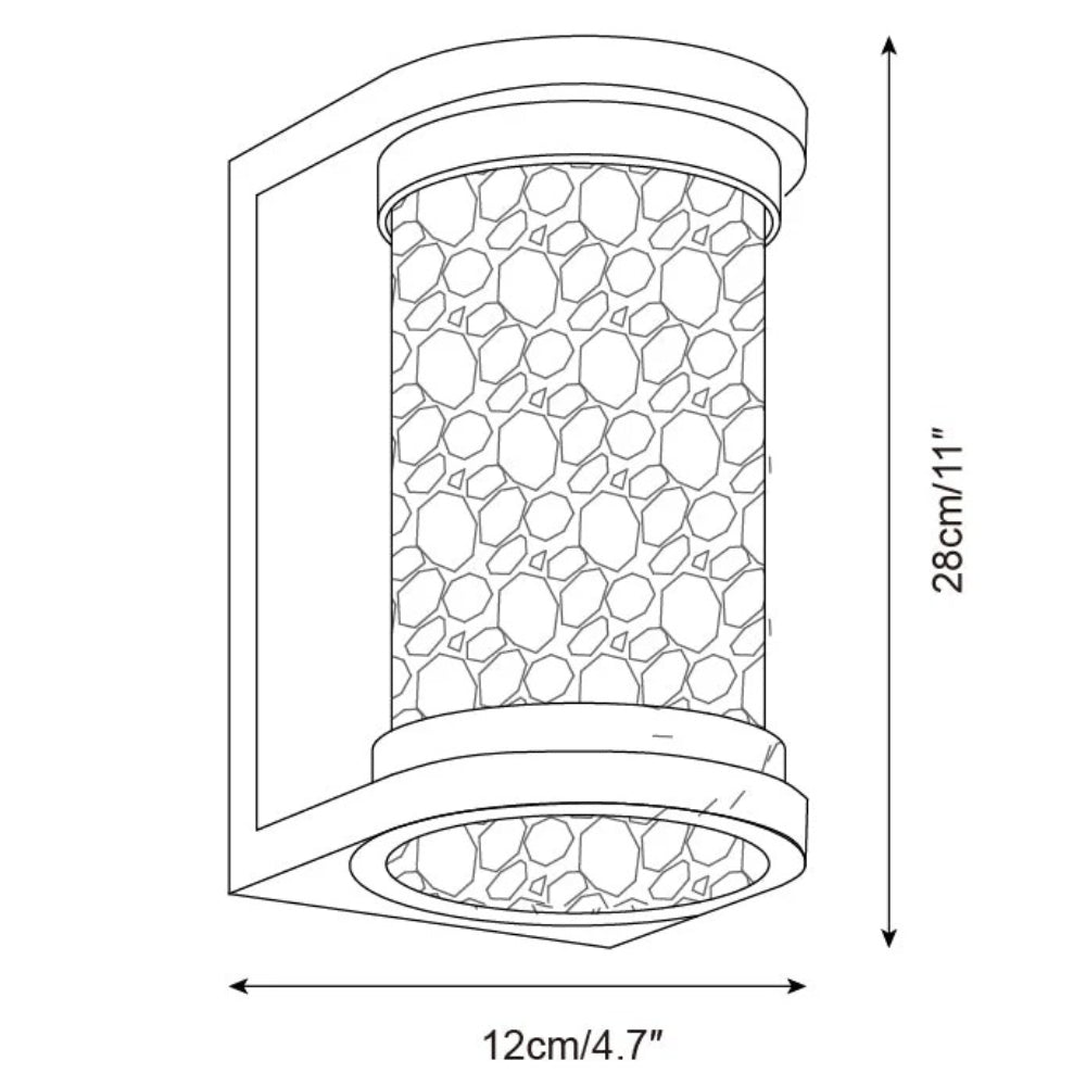 Lámpara de pared cilíndrica de vidrio acanalado para exteriores Drew Size.webp__PID:29baeb92-9898-4bd1-822a-5a72fe28e5f0