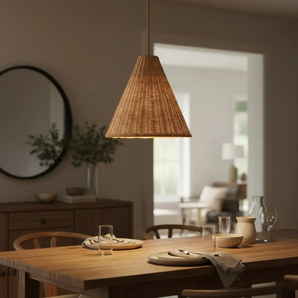 Suspension cône en rotin tressé rustique Ilario12.webp__PID:508fba58-1d67-4767-a77b-845ffa181b7c
