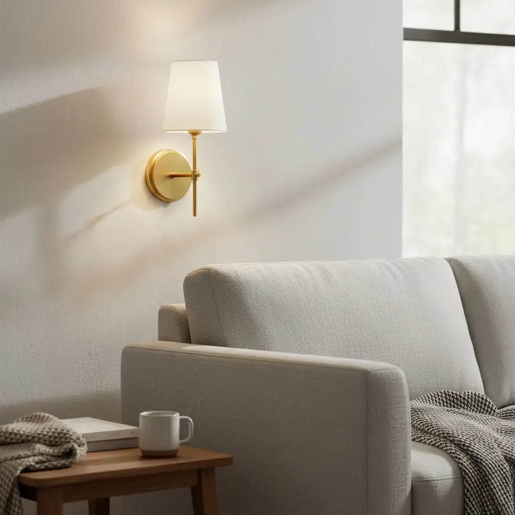 Applique da parete a 1 luce in tessuto minimalista ambrato in ottone2.webp__PID:894bf9c0-485b-498c-826b-962a4f585e64