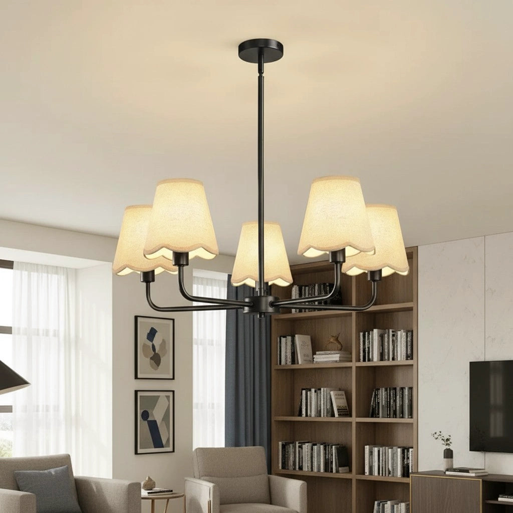 Lustre moderne à abat-jour en tissu à plusieurs bras Mira11.webp__PID:364c9383-6349-4e5e-bc70-8ede31cab999