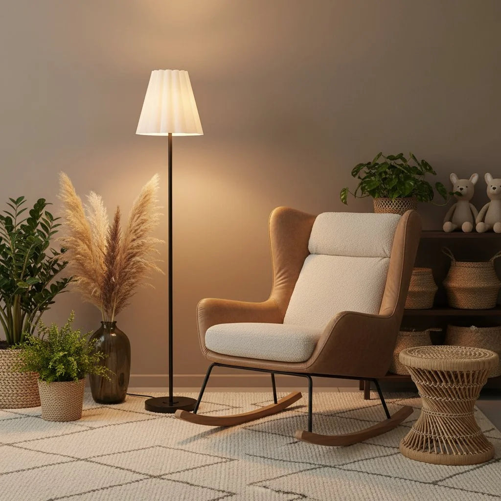Lampada da terra moderna in lino con paralume affusolato David 15.webp__PID:0847d8c2-4694-4a34-acfe-b0b1a58162ac