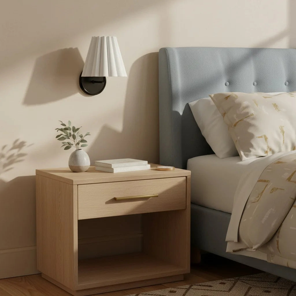 Aplique de pared cónico de tela de lino con textura minimalista Kaiya5.webp__PID:cec194c6-d5c6-474e-a053-9ae466a234d6