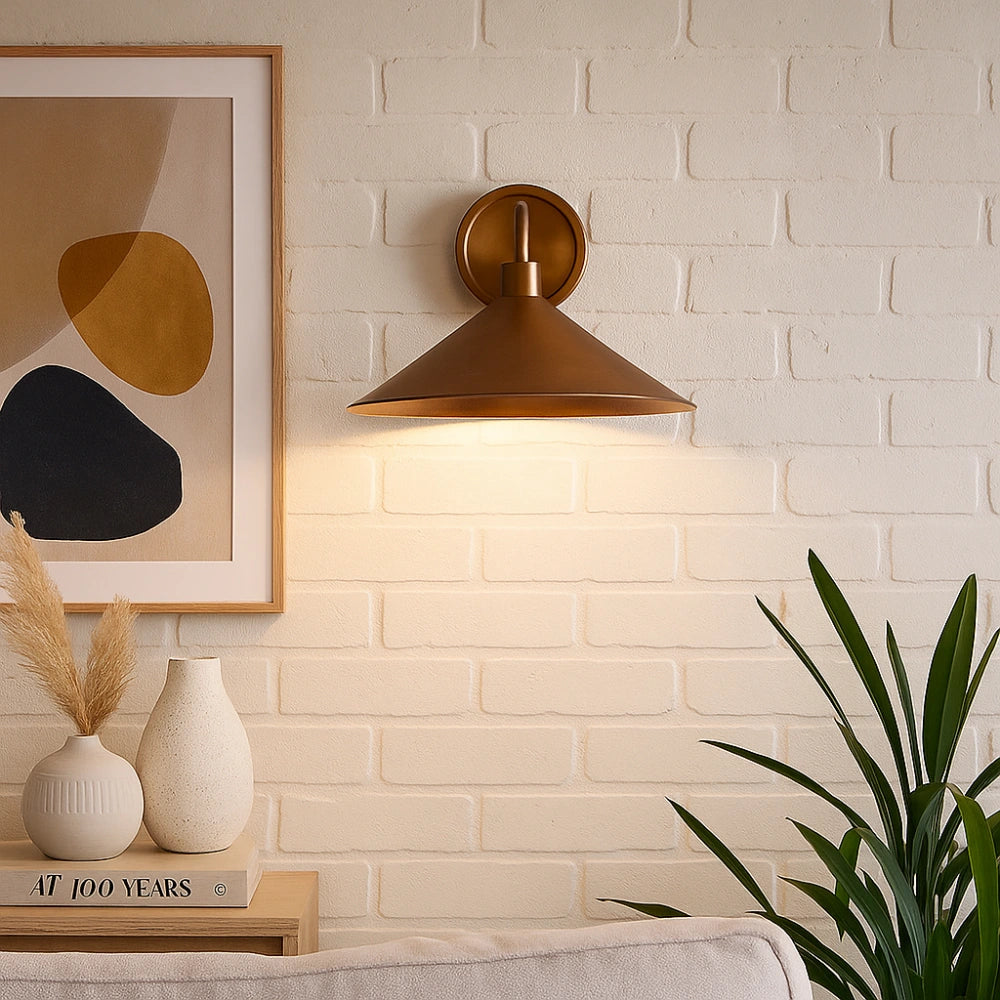 Rhett Vintage metalen kegelwandlamp1.webp__PID:839d416d-95f4-4b83-a542-decae9428183
