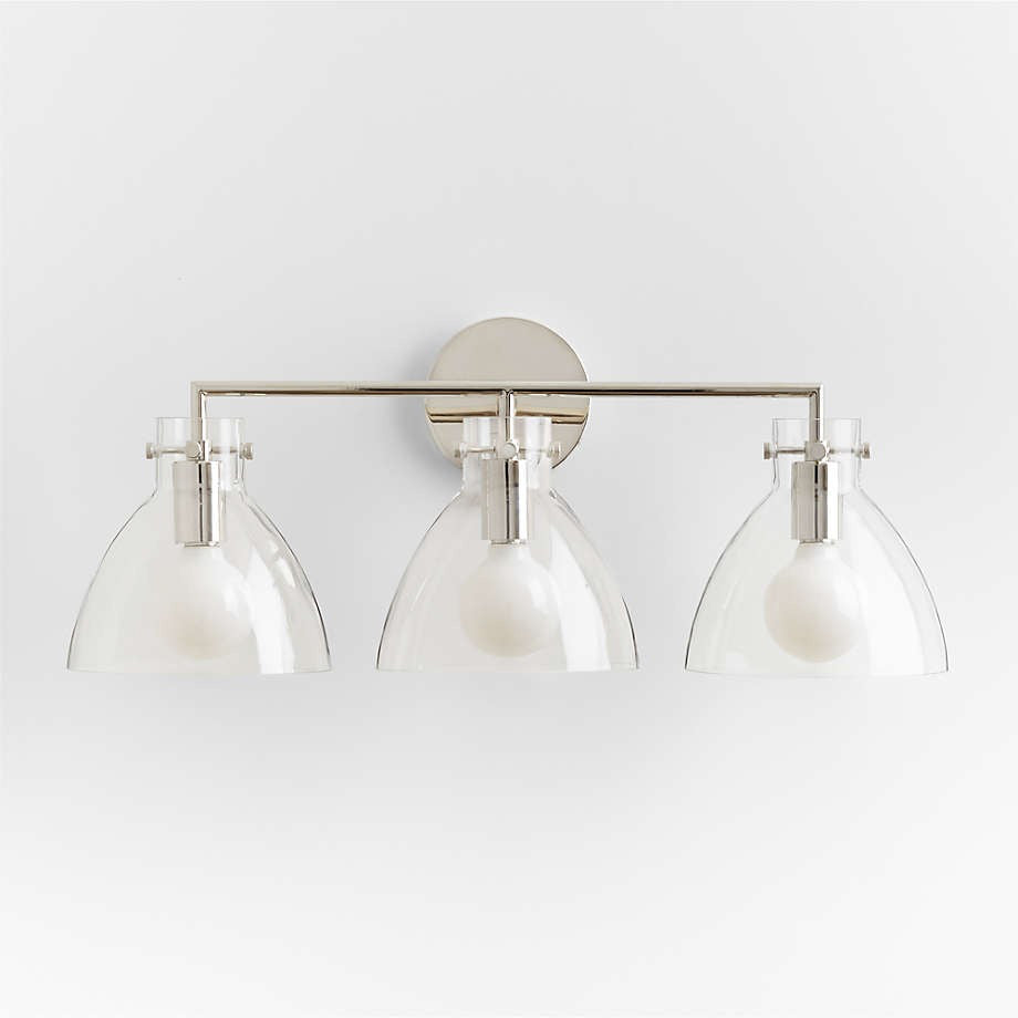 Lampada da parete Jasper Industrial in vetro e metallo, cromata trasparente.webp__PID:62ee7ac8-3094-497e-8d85-f567d5ed4602