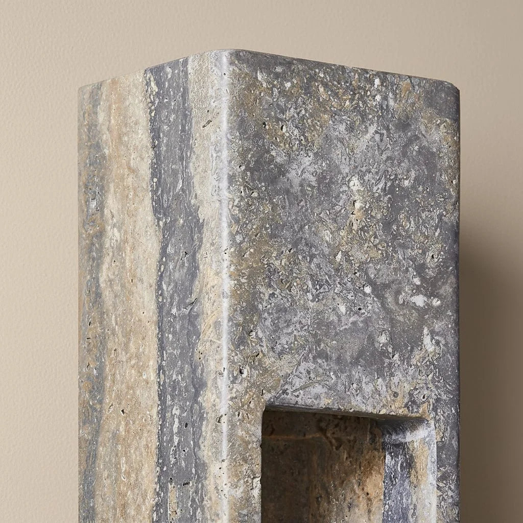Aplique de pared de travertino minimalista para interiores y exteriores Zoey gris oscuro 4.webp__PID:fa1b0b26-fa18-4e25-8e52-a56508aabd47